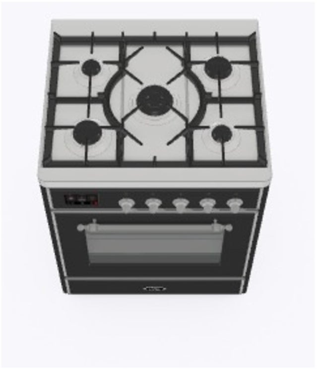 Ilve UM30DNE3MGCLP 30" Dual Fuel Freestanding Range w/ 5 Sealed Burne...