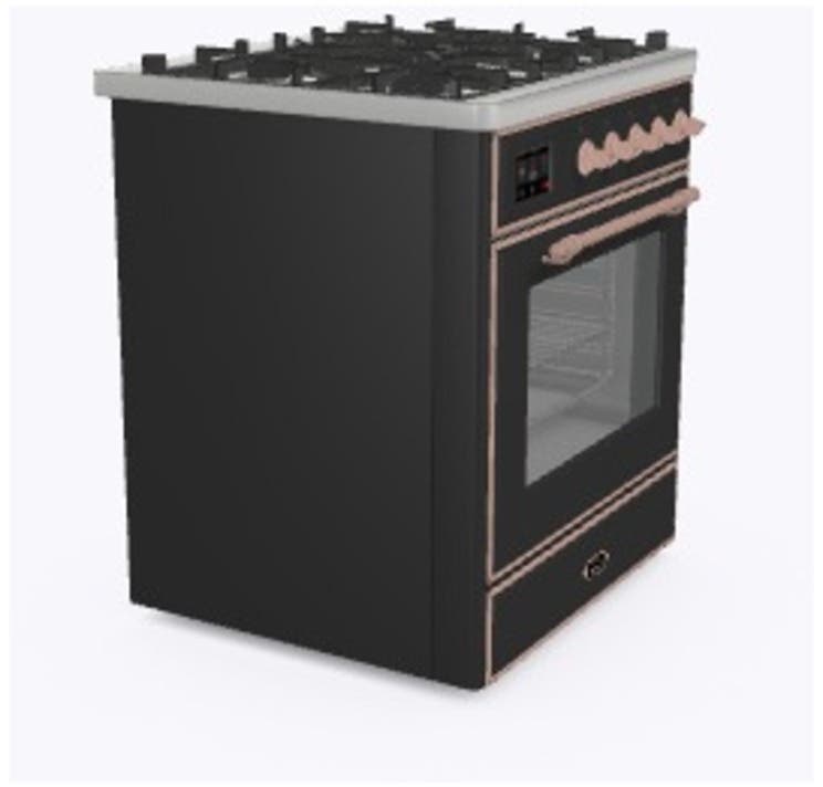 Ilve UM30DNE3MGP Natural Gas In Matte Graphite W/ Copper Trim