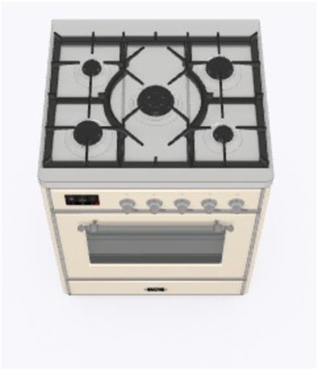 Ilve UM30DNE3AWC Natural Gas In Antique White W/ Chrome Trim