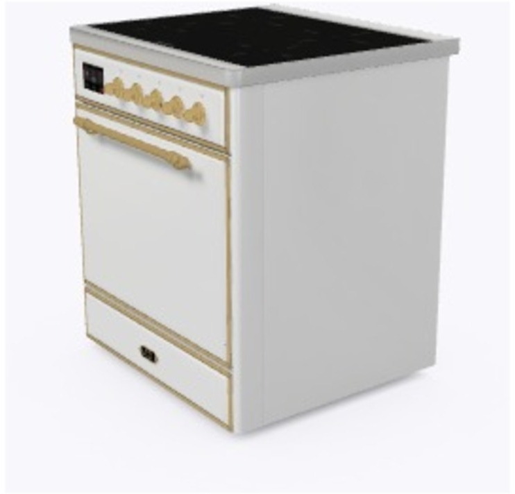 Ilve UMI30QNE3RAG Ral Custom Color With Brass Knobs