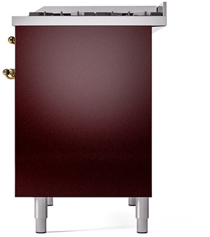 Ilve UPD40FQNMPBUGLP Burgundy With Brass Trim, Lp