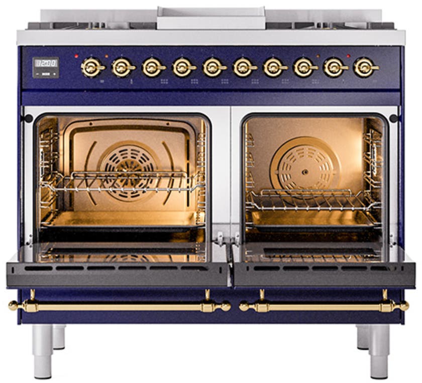 Ilve UPD40FQNMPMBG Midnight Blue With Brass Trim