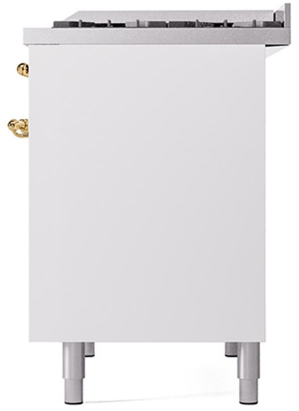 Ilve UPD40FQNMPWHG White With Brass Trim