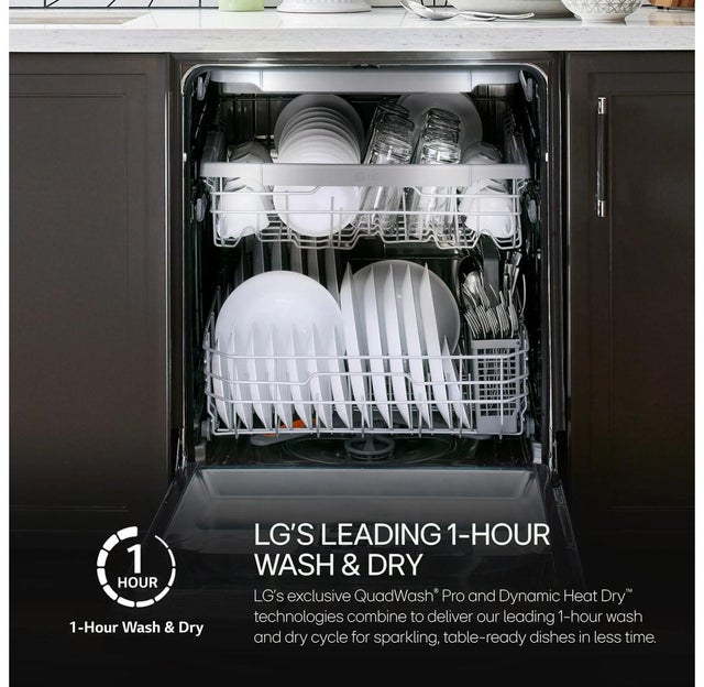 LG LDTH555NS Top Control Smart Dishwasher with LG Designed Towe...