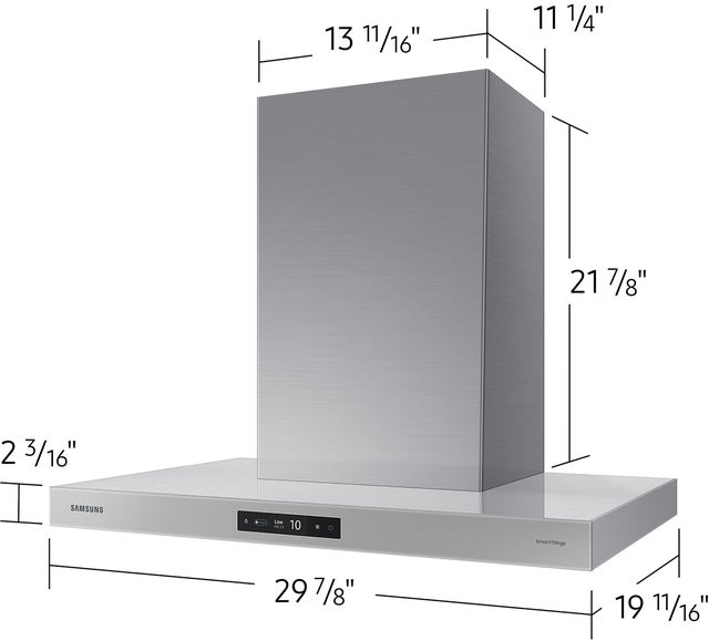 Samsung NK36CB700WCG 36 Inch Range hood: Clean Grey Panel, Stainless St...