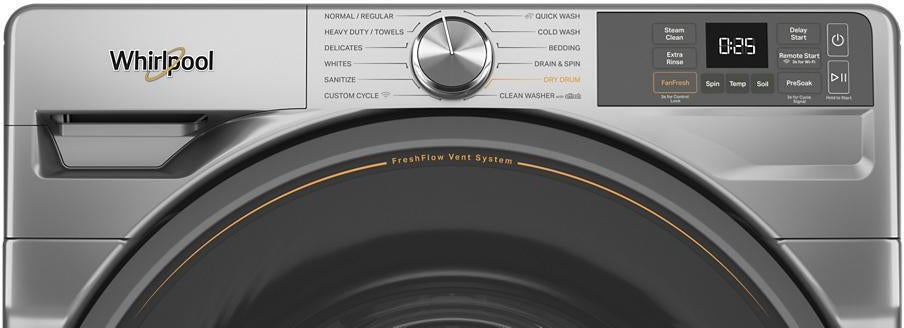 Whirlpool WFW5720RR 27 Inch Smart Front Load Washer Radiant Silver