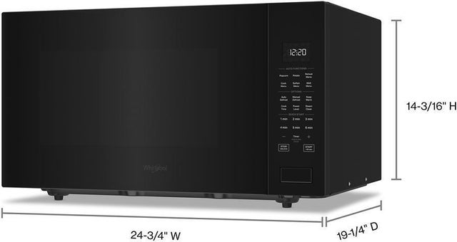 Whirlpool WMCS7024RB 2.2 CU. FT. COUNTERTOP MICROWAVE: Black