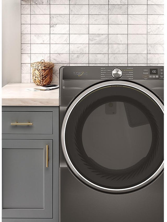 Whirlpool WGD6720RU 27 Inch Smart Gas Dryer with 7.4 cu ft Capacity, W...