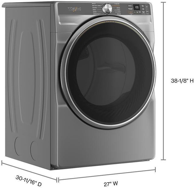 Whirlpool WGD6720RR 27" FL 6 SERIES DRYER: Silver