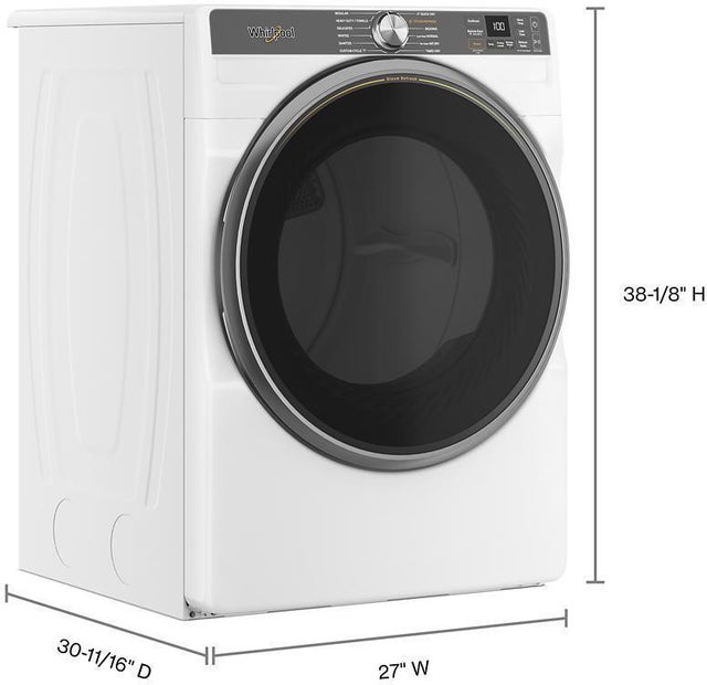 Whirlpool WGD6720RW 27" FL 6 SERIES DRYER: White