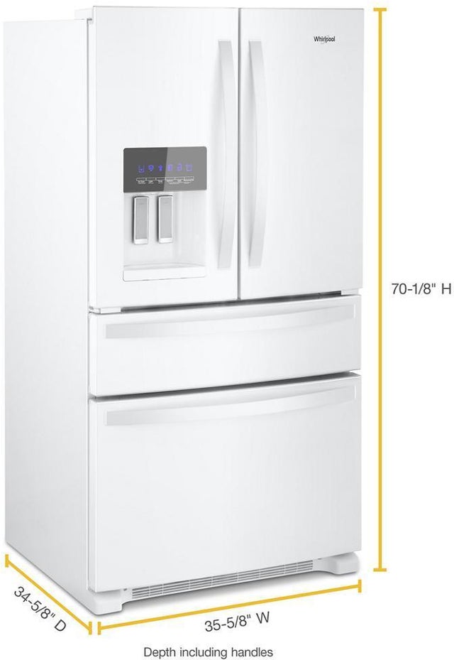 Whirlpool WRMF3636RV 36 Inch, 25.2 Cu. Ft., Full-Depth, French Door Bot...