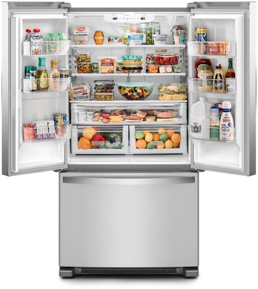 Whirlpool WRFF3236RB 36 Inch, 25.2 Cu. Ft., Full-Depth, French Door Bot...