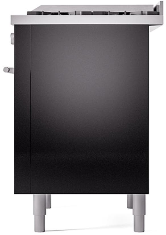 Ilve UP36FQMPBKLP Glossy Black With Satin Trim, Lp