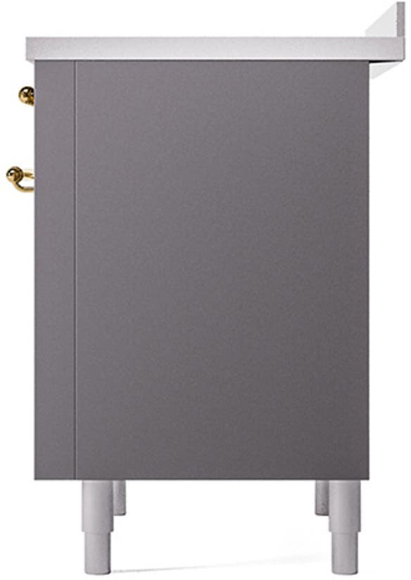 Ilve UNI366QNMPMGG Graphite Matte With Brass Knobs
