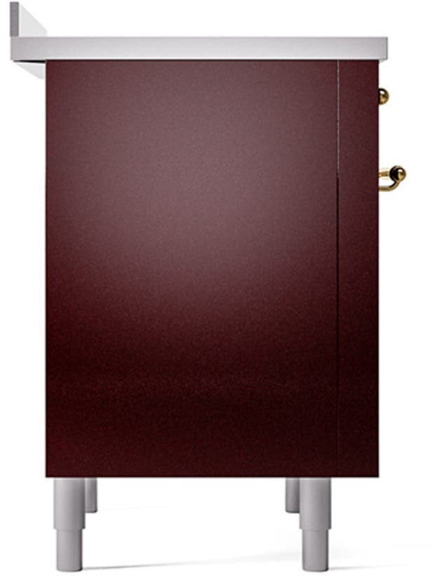 Ilve UNI366QNMPBUG Burgundy With Brass Knobs