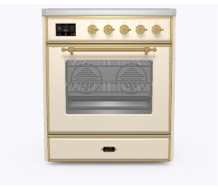 Ilve UMI30NE3AWG 30" Freestanding Electric Induction Range w/ 4 Ele...