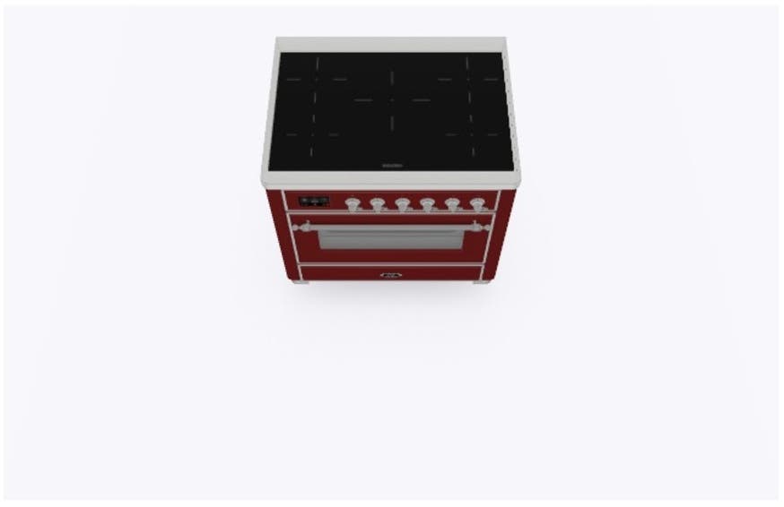 Ilve UMI09NS3BUC Burgundy W/ Chrome Trim