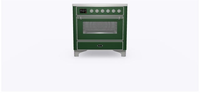 Ilve UMI09NS3EGC 36" Freestanding Electric Induction Range w/ 5 Ele...