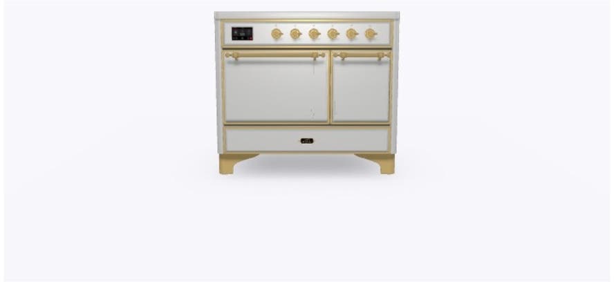 Ilve UMDI10QNS3SSG Stainless Steel W/ Brass Trim