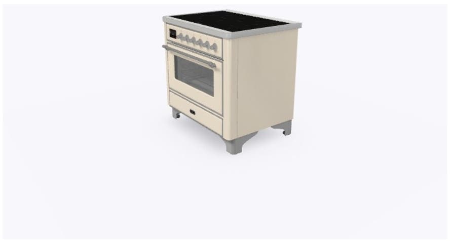 Ilve UMI09NS3AWC Antique White W/ Chrome Trim