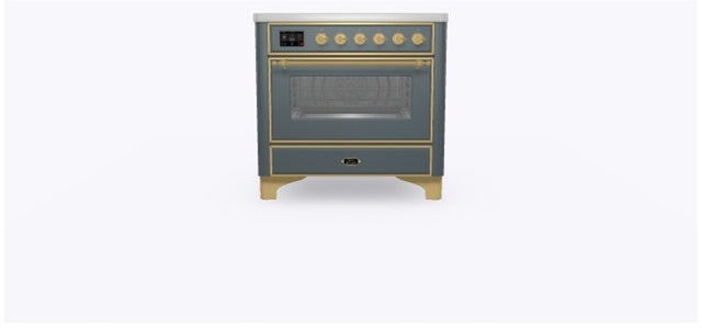 Ilve UMI09NS3BGG 36" Freestanding Electric Induction Range w/ 5 Ele...