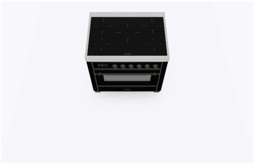 Ilve UMI09NS3BKB 36" Freestanding Electric Induction Range w/ 5 Ele...