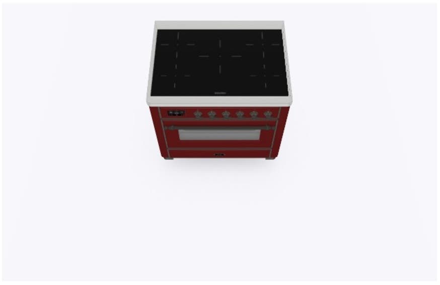 Ilve UMI09NS3BUB Burgundy W/ Bronze Trim