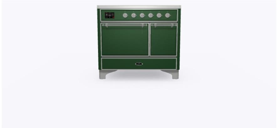 Ilve UMDI10QNS3EGC Emerald Green W/ Chrome Trim