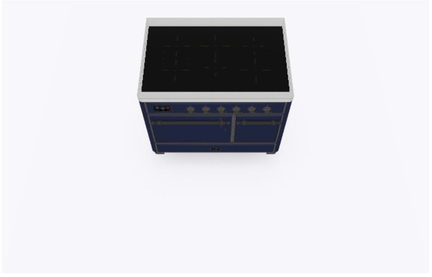 Ilve UMDI10QNS3MBB Midnight Blue W/ Bronze Trim
