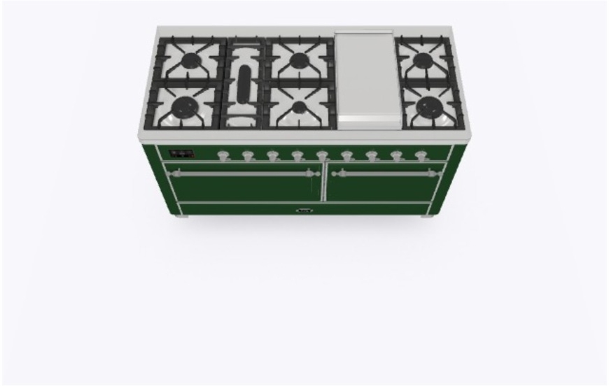 Ilve UM15FDQNS3EGCLP Liquid Propane In Emerald Green W/ Chrome Trim