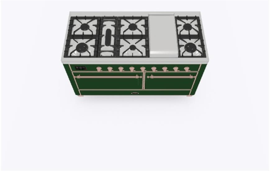 Ilve UM15FDQNS3EGP Natural Gas In Emerald Green W/ Copper Trim