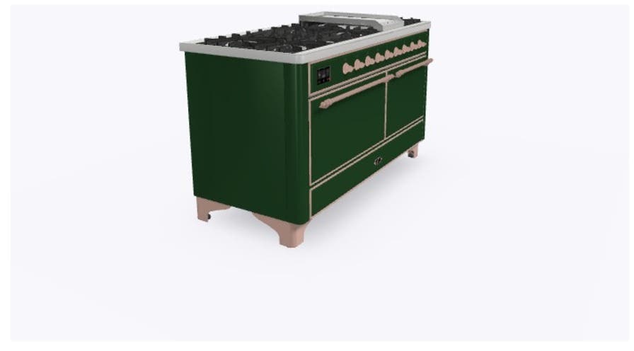 Ilve UM15FDQNS3EGP Natural Gas In Emerald Green W/ Copper Trim