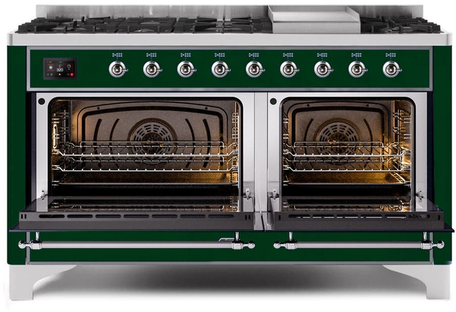 Ilve UM15FDNS3EGC Natural Gas In Emerald Green W/ Chrome Trim