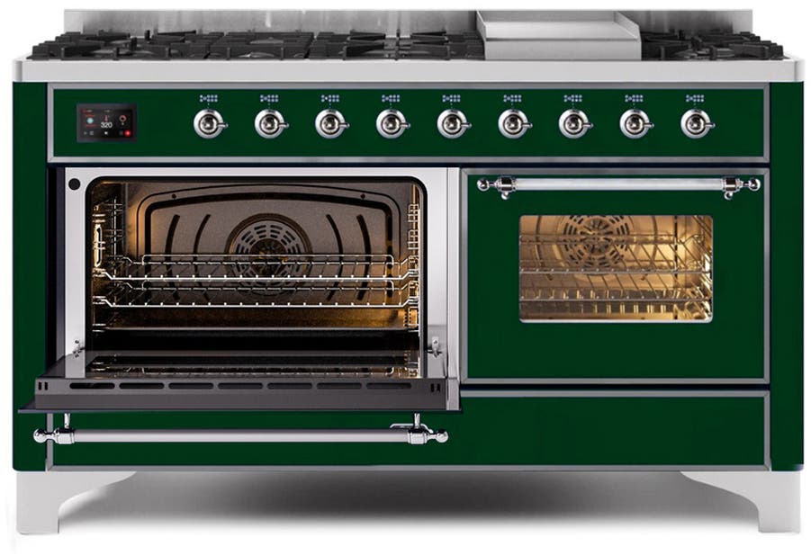 Ilve UM15FDNS3EGC Natural Gas In Emerald Green W/ Chrome Trim