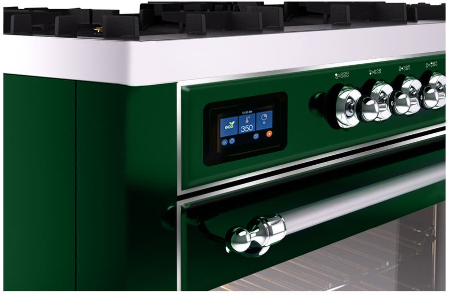 Ilve UM15FDNS3EGC Natural Gas In Emerald Green W/ Chrome Trim