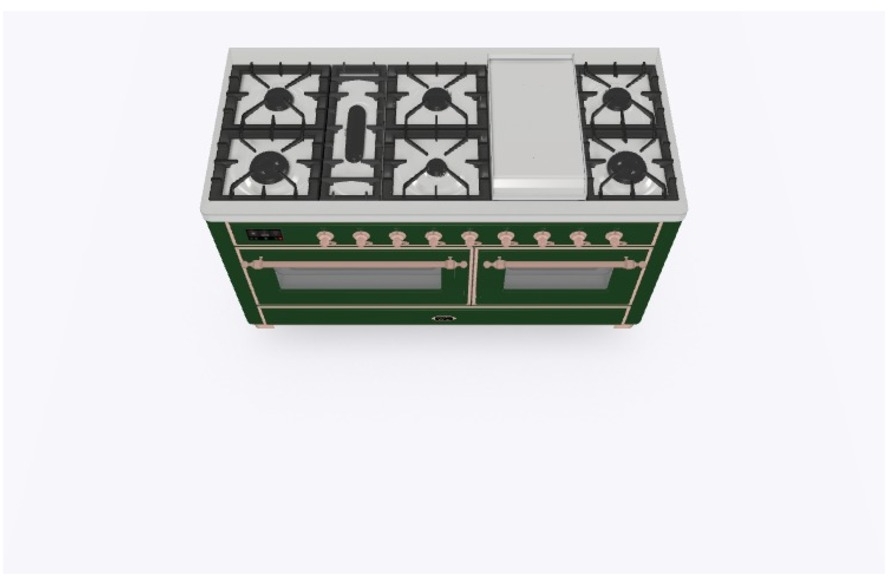 Ilve UM15FDNS3EGP Natural Gas In Emerald Green W/ Copper Trim