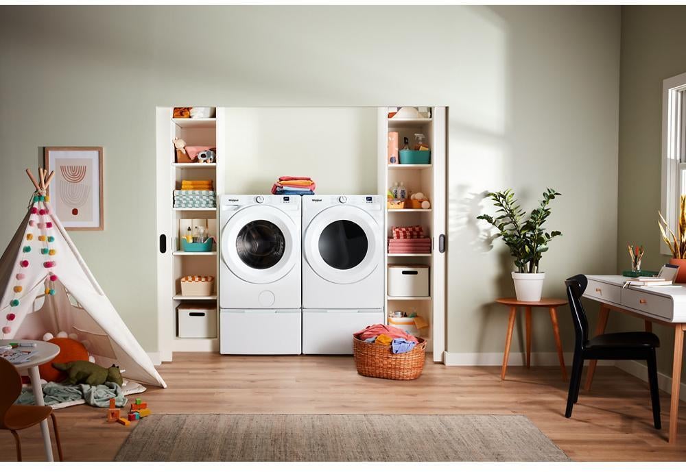 Whirlpool WGD4720RW 27 Inch Smart Gas Dryer White | Plesser's