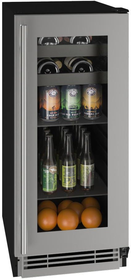 U-Line UHBV115SG01A 15" Beverage Center, 1 Class, Reversible Hinge: St...