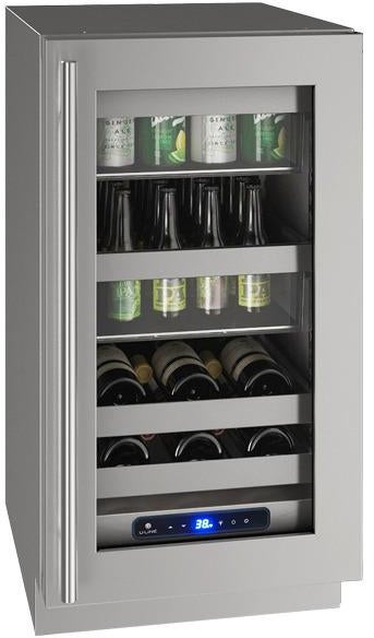 U-Line UHBV518SG01A Beverage Center 18" 115v: Stainless Steel, Reversi...