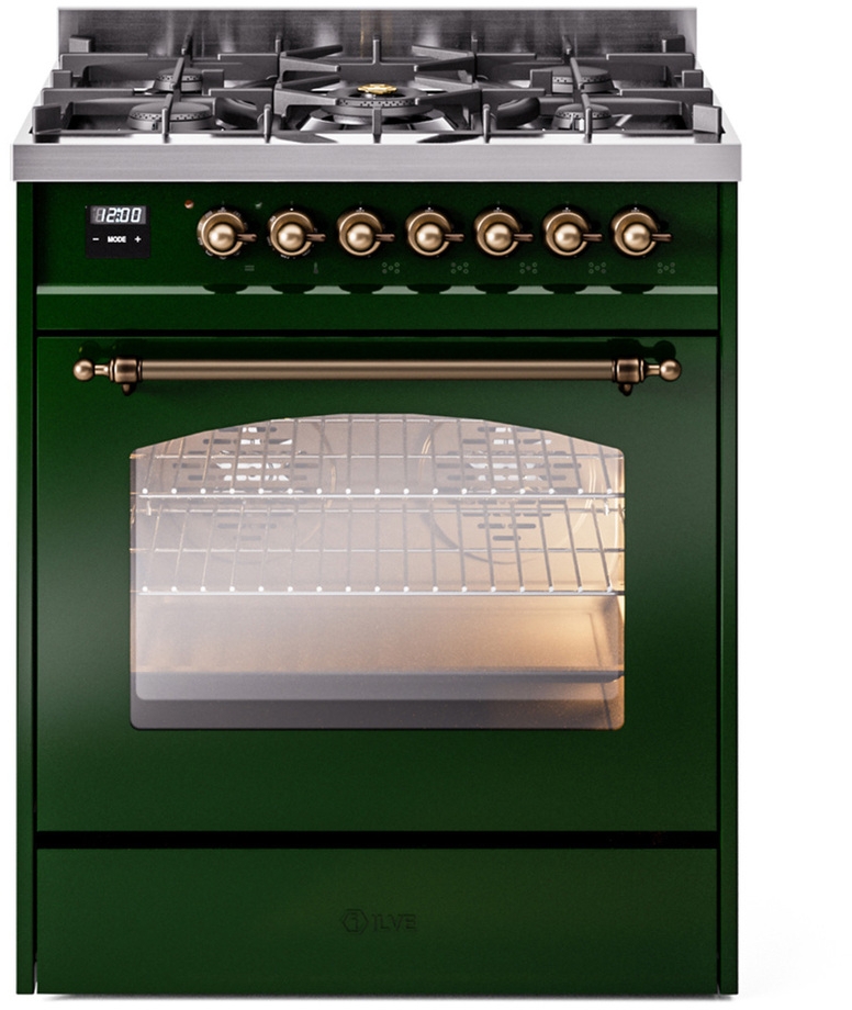 Ilve UP30NMPEGBLP Emerald Green With Bronze Trim, Lp