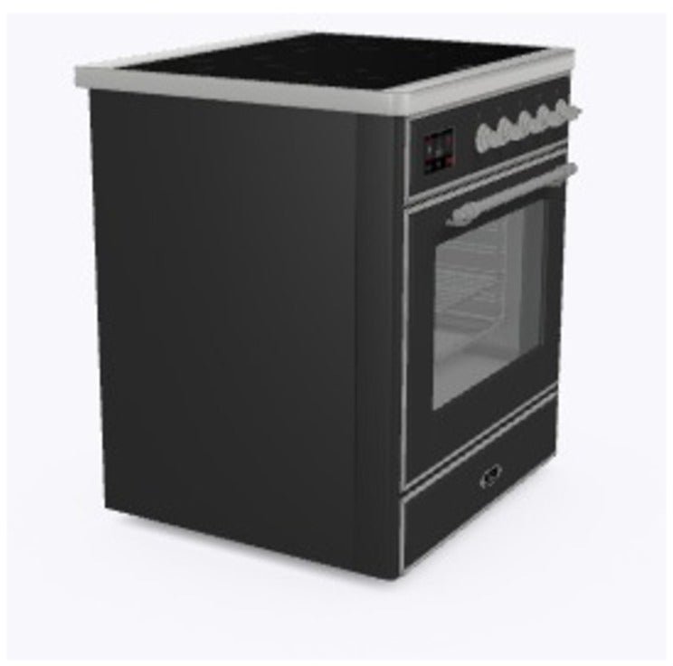 Ilve UMI30NE3MGC 30" Freestanding Electric Induction Range w/ 4 Ele...