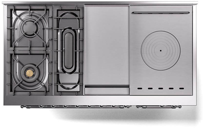 Ilve UN48FSQNMPMGCLP Graphite Matte With Chrome Knobs, Liquid Propane