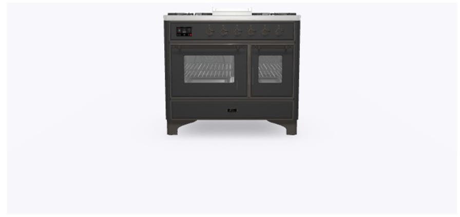 Ilve UMD10FDNS3MGB Natural Gas In Matte Graphite W/ Bronze Trim