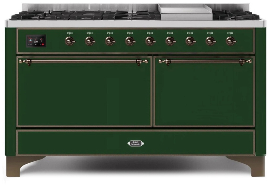 Ilve UM15FDQNS3EGB Natural Gas In Emerald Green W/ Bronze Trim