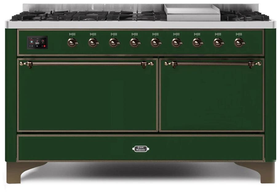 Ilve UM15FDQNS3EGB Natural Gas In Emerald Green W/ Bronze Trim