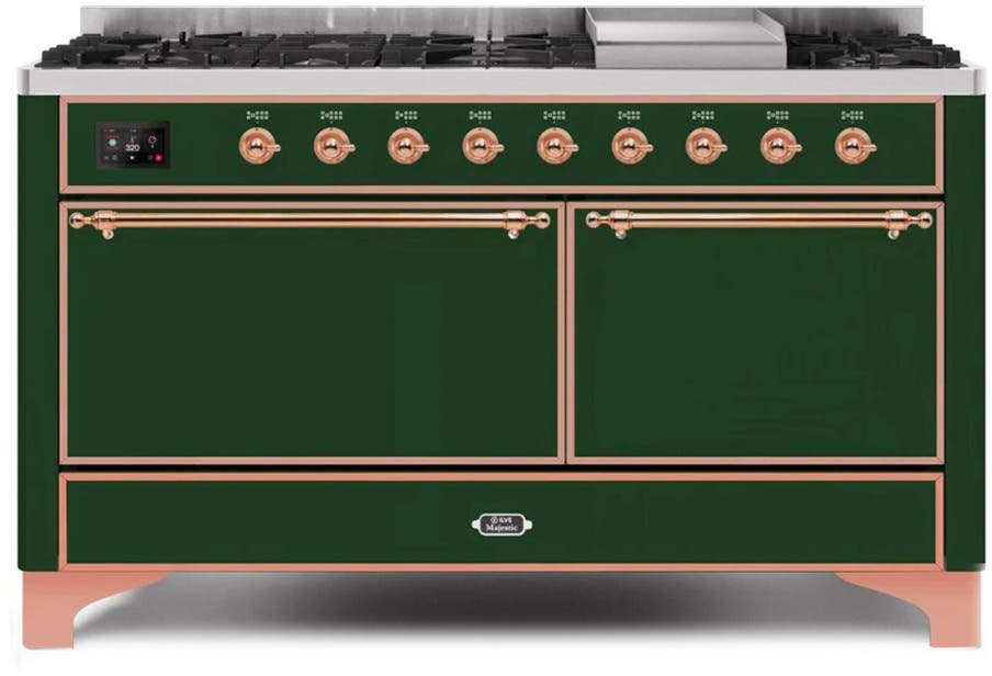 Ilve UM15FDQNS3EGP Natural Gas In Emerald Green W/ Copper Trim