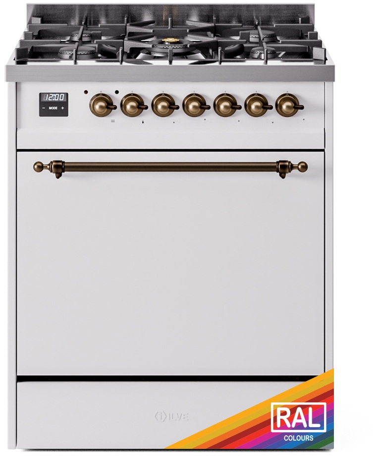 Ilve UP30QNMPRABLP Ral Custom Color With Bronze Knobs, Liquid Propane