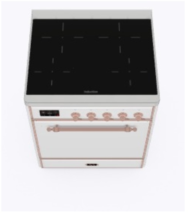 Ilve UMI30QNE3RAP Ral Custom Color With Copper Knobs