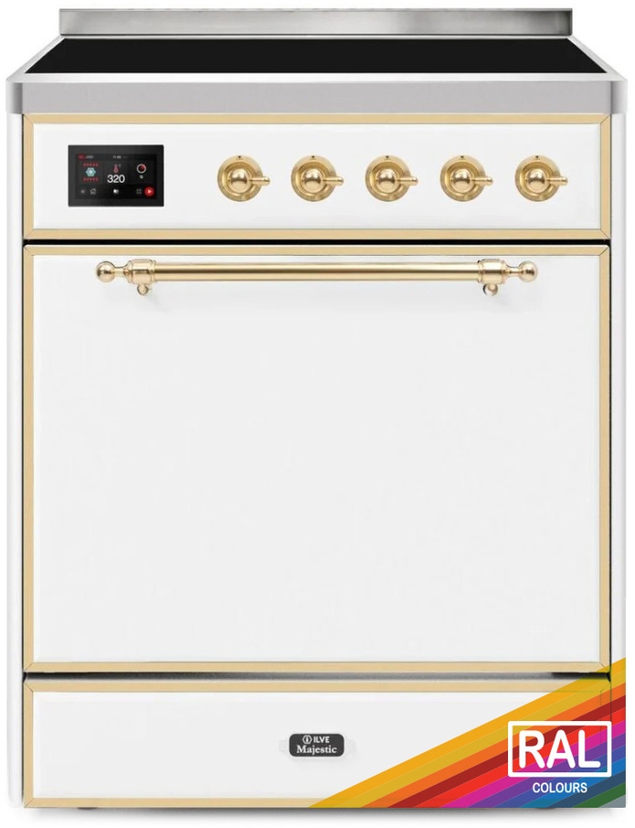 Ilve UMI30QNE3RAG Ral Custom Color With Brass Knobs