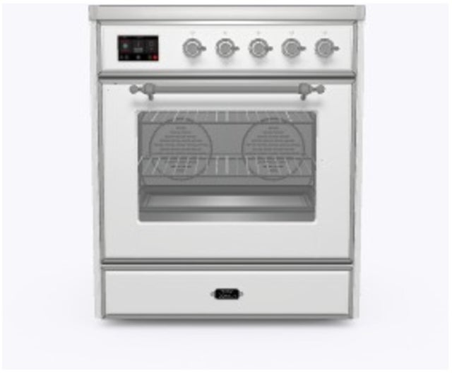 Ilve UMI30NE3RAC 30" Freestanding Electric Induction Range w/ 4 Ele...